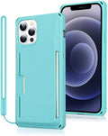 iPhone 12 Pro Max Wallet Case, Slim Protective Kickstand Case with Credit Cards Holder and Wrist Strap for iPhone 12 Pro Max